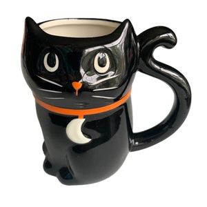 Hyde and Eek Halloween Figural Black Cat Mug 2022